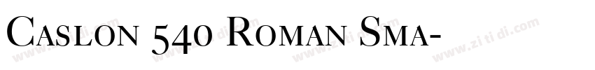 Caslon 540 Roman Sma字体转换